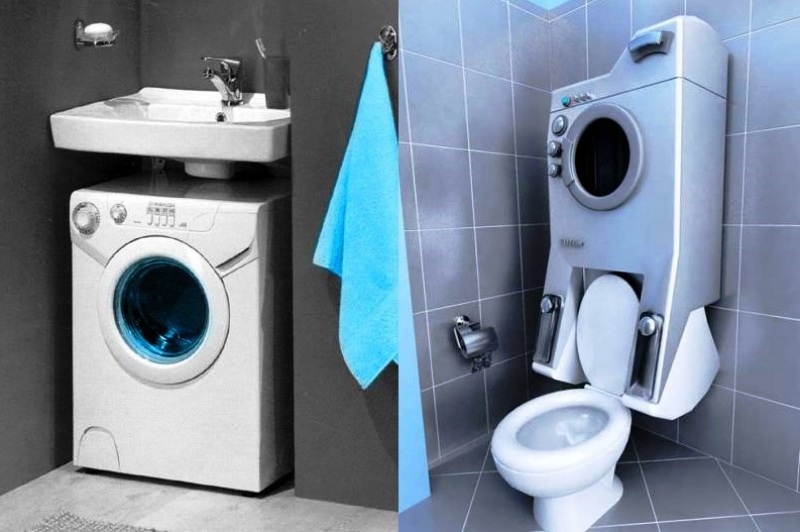 Маленькая машинка в ванной. Маленькие Стиральные машины. Унитаз раковина и стиральная машина. Ванна туалет стиральная машина и раковина. Малогабаритные Стиральные машины.