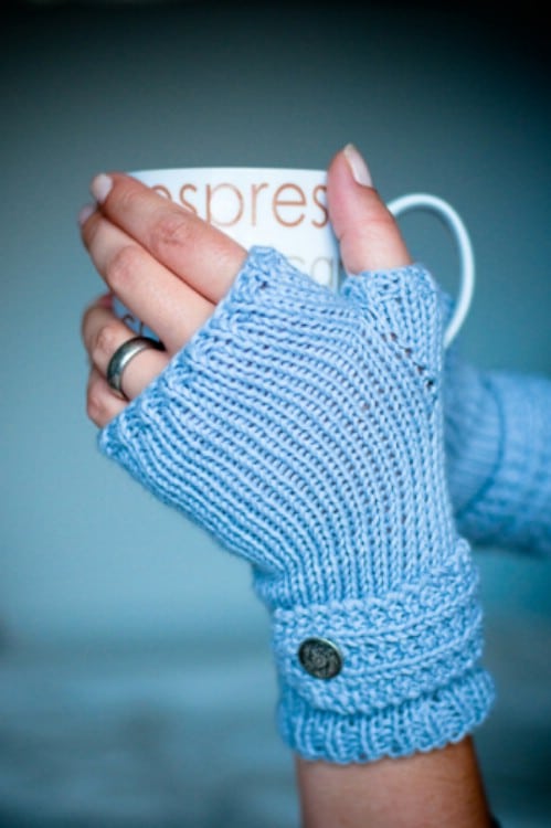 Easy DIY Fingerless Knit Mittens