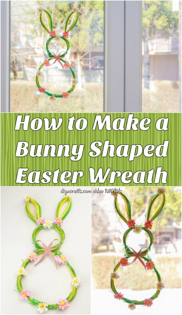 Adorable DIY Easter Bunny Shaped Wreath