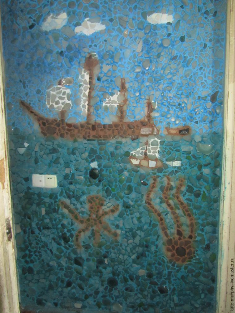 Декорируем стену мозаикой из морских стеклышек, фото № 10