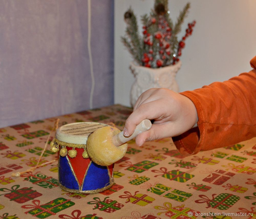 Мастерим ёлочную игрушку в винтажном стиле «Старый барабан», фото № 26