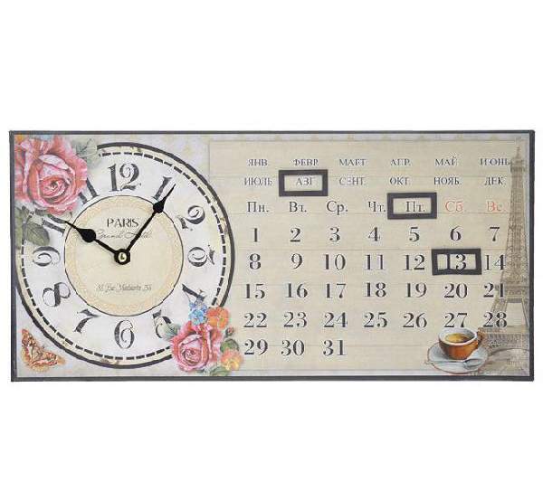 часы с календарем настенные, фото 24