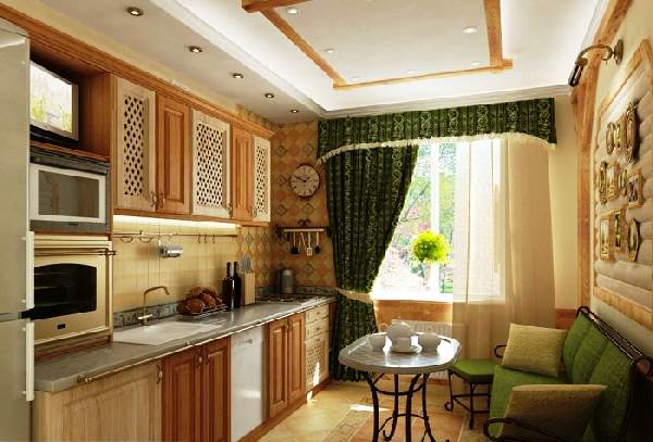 дизайн кухни с балконом и диваном фото, фото 31