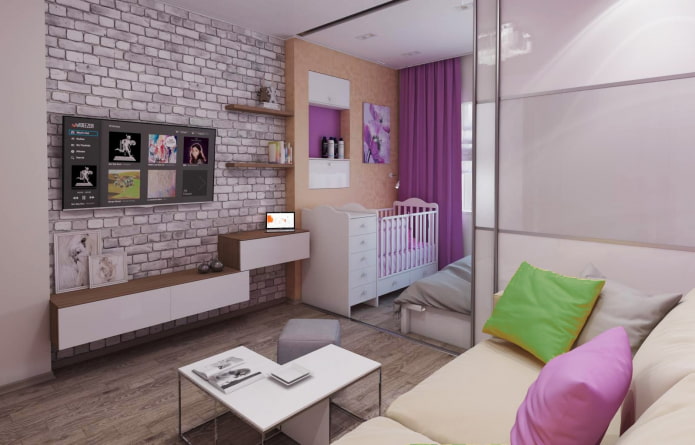 дизайн детской в интерьере квартиры 35 квадратов