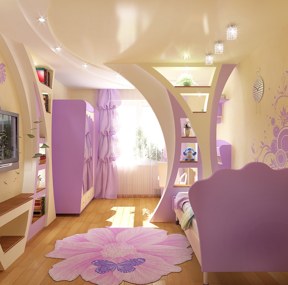 Яркий интерьер современной детской комнаты
