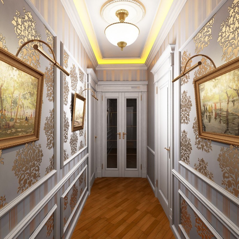 дизайн коридора в интерьере панельного дома виды