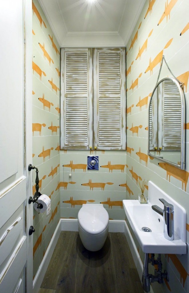 Оригинальный интерьер туалета в квартире серии 44 Т