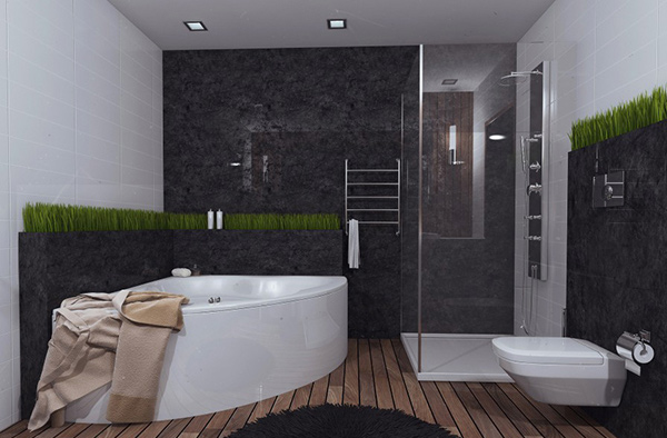 Contemporary Bathroom Green