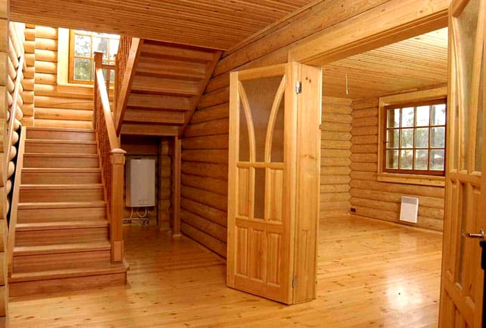 Отделка внутри деревянного дома: фото