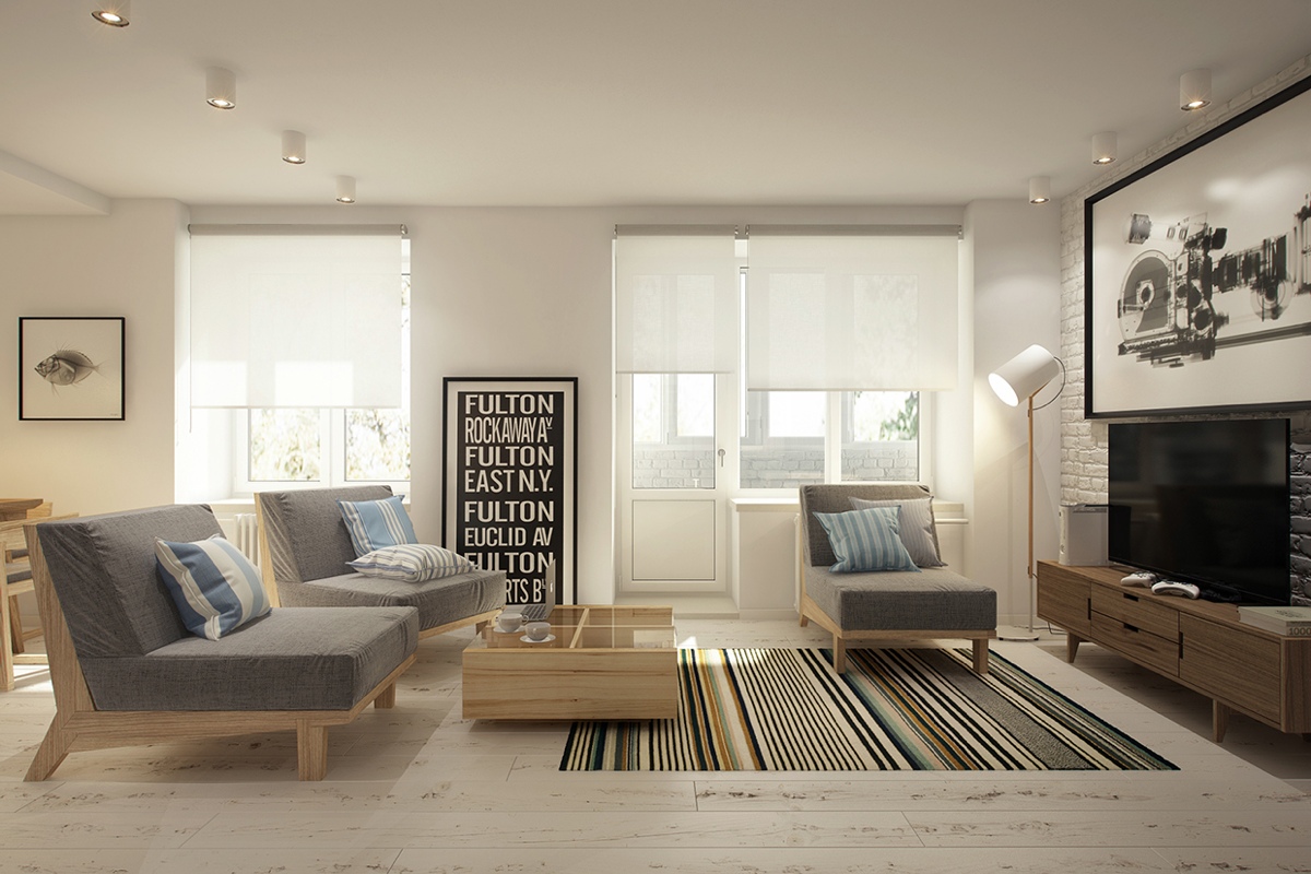 Дизайн маленькой квартиры-студии в скандинавском стиле - фото 2
