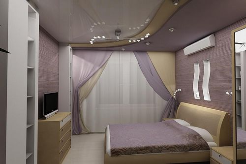 Потолок в спальне: фото, какой лучше сделать, высота в 12 кв м, многоуровневый в небольшой, простые и двухуровневые, красивые