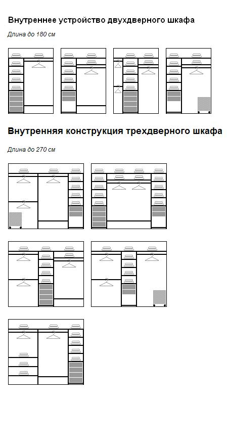 Фото шкафов купе со схемами