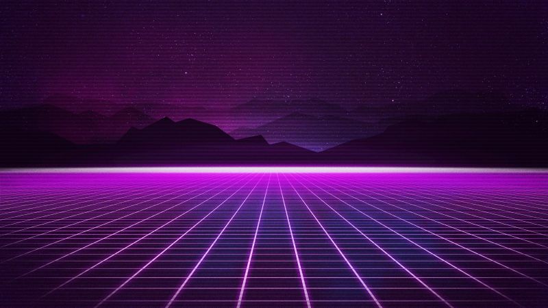 Retrowave, Purple, lines, 4K (horizontal)