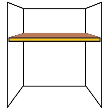 Floating alcove shelf