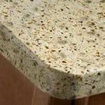 speckled quartz countertop corner